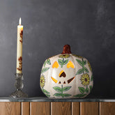 Ceramic Pumpkin Tea Light Holder - Sunflower