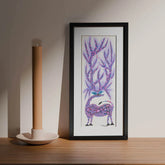 Barasinha Bhil Painting, Purple & Blue - Eyaas