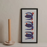 Bhil Pithora Painting, Tribal art, Blue & Red - Eyaas