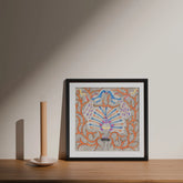 Madhubani Painting - Peacock in Tree of Life 10x10 - Eyaas