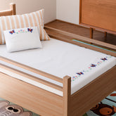 Butterflies Embroidered Kids Bedsheet & 1 Pillow Cover