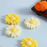 Daisy Candle Set of 4 (Yellow & White)