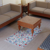 Beige Abstract Mother & Child Crewel Embroidery Rug, 2.5x4 ft