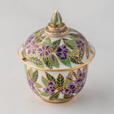 Thai Porcelain Tochun Purple Orchids, 2.3x3.5 Inches - Eyaas