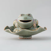 Benjarong Celadon Frog on Lotus Leaf - Eyaas