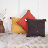 Handwoven Cotton Cushion Covers 12x12 - Set of 3 - Eyaas