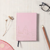 Handmade Printed Diary - Large, Pink - Eyaas