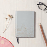 Handmade Printed Diary - Large, Grey - Eyaas