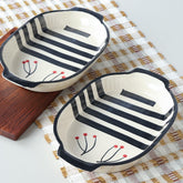 Ceramic Baking Dish (White & Black) - Eyaas