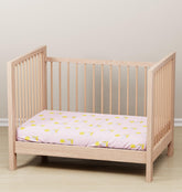 Tree Printed Baby Cot Bed Sheet & 1 Pillow, 40x40, Pink - Eyaas