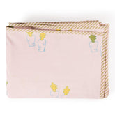 Carrot Block Printed Cotton AC Dohar, 60 x 90, Pink - Eyaas