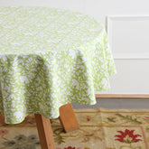 Block Printed Round Table Cloth - Green - Eyaas