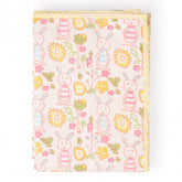 Bunny Block Printed Cotton AC Dohar for Kids - 60x40 - Eyaas