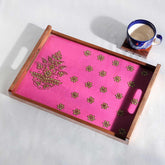 Sheesham Wood & Gota Patti Cotton Tray - Eyaas