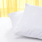 Hand-embroidered Cotton Pillow Covers Set of 2, White - Eyaas