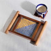 Brown Cutwork Paper Bamboo Tray - Eyaas