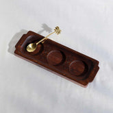 Three-Section Sheesham Wood Serving Tray - Eyaas