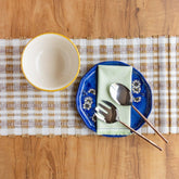 Copper Handle Steel Salad Spoon & Fork Set - Eyaas