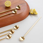 Set of 6 Stainless Steel Stirrers with Brass Coating - Eyaas
