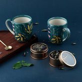 Cups (Kalamkari) & Blue Herbal Tea (40 gms) Set - Eyaas