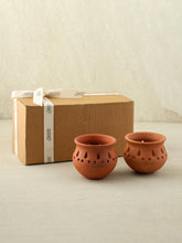 Traditional Matka Diya Set of 2 – Water Drop Cuts - Eyaas