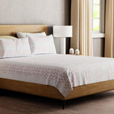 Fish Wave Block Printed Bed Sheet & Pillow Covers 90x108 - Eyaas