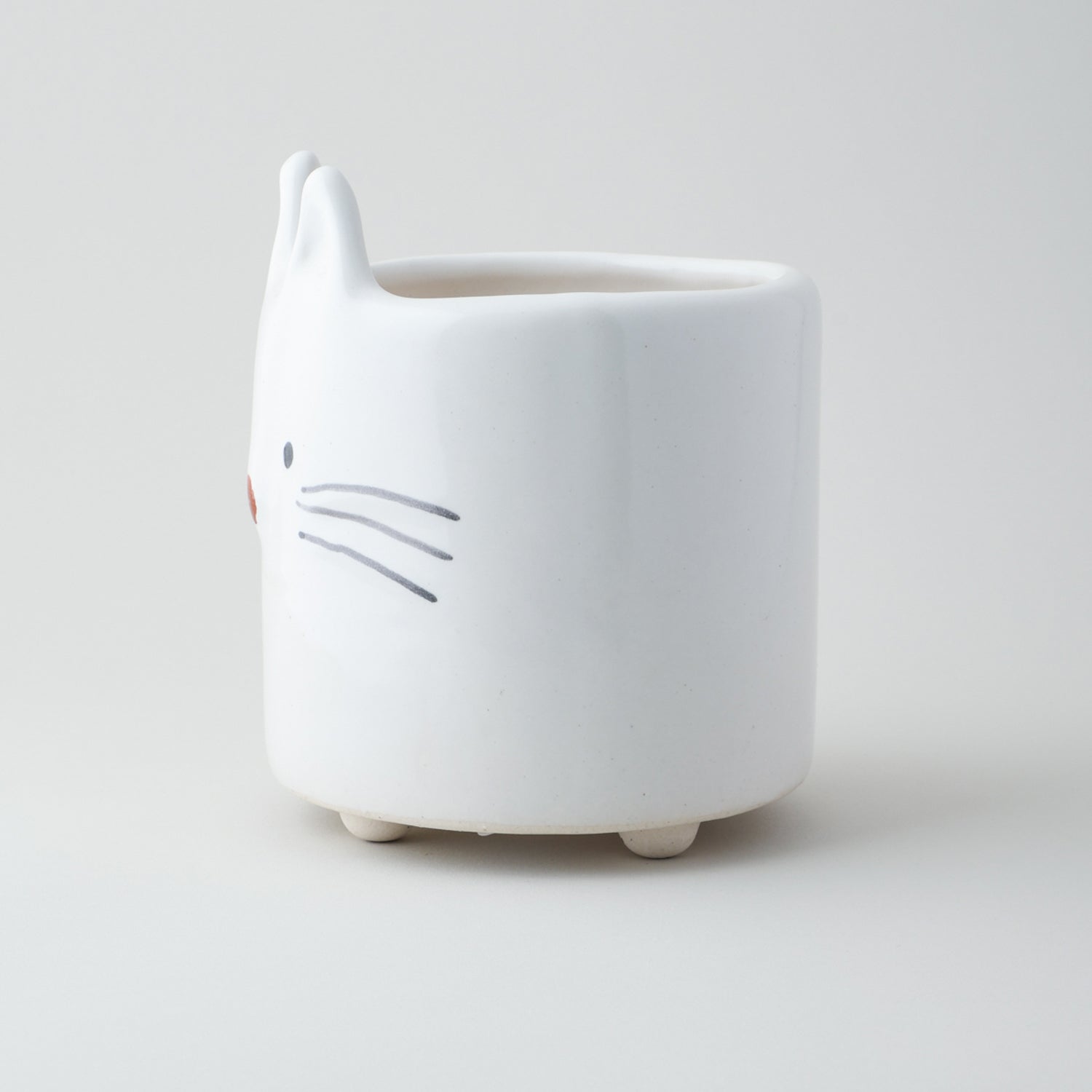 Ceramic Planter Persian Cat White - 6x5