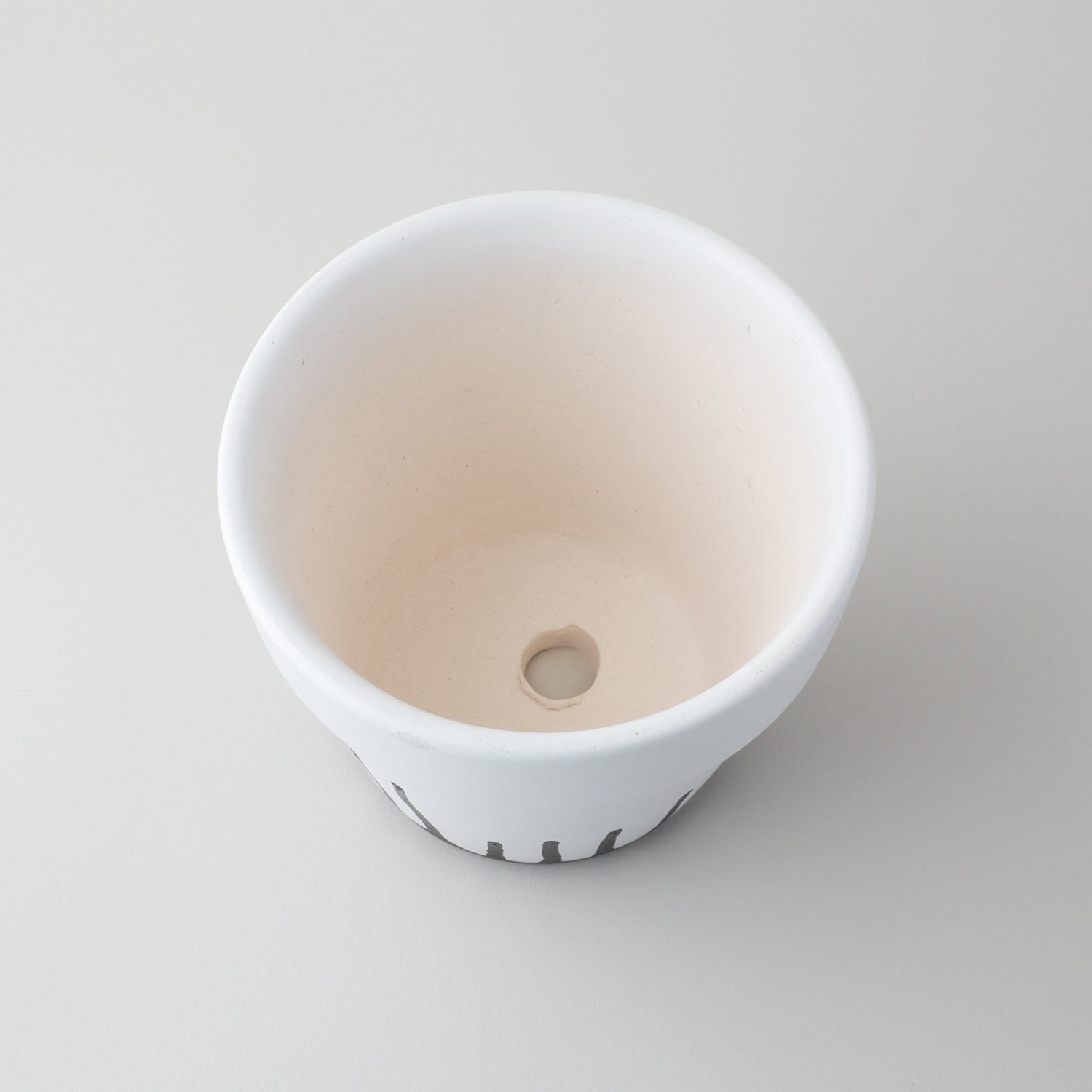 Ceramic Planter White & Black - 4x5