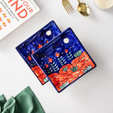 Mountain Ceramic Square Serving Platter Set of 2 - Eyaas