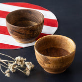 Handcrafted Small Wooden Bowls - Set of 2 - Eyaas