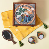 Wooden Gift Box: Runner, Mirror & Tea-Light Holders - Eyaas