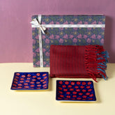 Serving Platters Set & Cotton Throw Gift Hamper - Eyaas