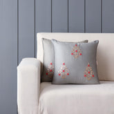 Embroidered Chanderi Cushion 16x16 - Set of 2