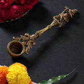Handcrafted Brass Hawan Spoon - Krishna