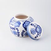 Blue Floral Ceramic Jar