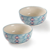 Ceramic Bowl - Set of 2, Small, Lotus