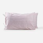 Pink & Red Dotted Lines Block Print Pillow Cover Set of 2