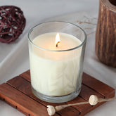 Jasmine Scented Soy Wax White Glass Candle