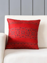 Ethnic Motifs Ajrakh Silk Cushion Cover Red - 16x16 - Eyaas