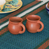 Terracotta Tea Cups Set of 2, 200 ml Each