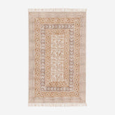 Cotton Kalamkari Dhurrie Rug, 5x3, Brown - Eyaas