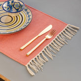 Handwoven Cotton Table Mats Set of 2 Pink - 13x18 - Eyaas