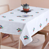 Wild Berries Embroidered Cutwork Table Cloth, 48 x 72