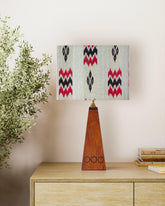 Ikat Rectangular Lampshade - 10x14x7, Grey - Eyaas