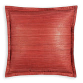 Tussar Silk Cushion Cover - 16x16, Brick Red & Grey - Eyaas