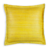 Tussar Silk Cushion Cover - 16x16, Yellow & Green - Eyaas