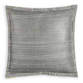 Tussar Silk Cushion Cover, 16x16, Grey with Yellow - Eyaas