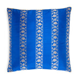 Banarasi Woven Cushion Cover Blue - 16x16"