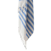 Cotton Beach Towel, Sky Blue Stripes, 40x70 inches - Eyaas