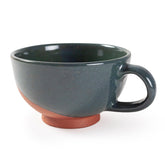 Glazed Terracotta Cup, 4.5x2.75 Inches, Grey-Green - Eyaas